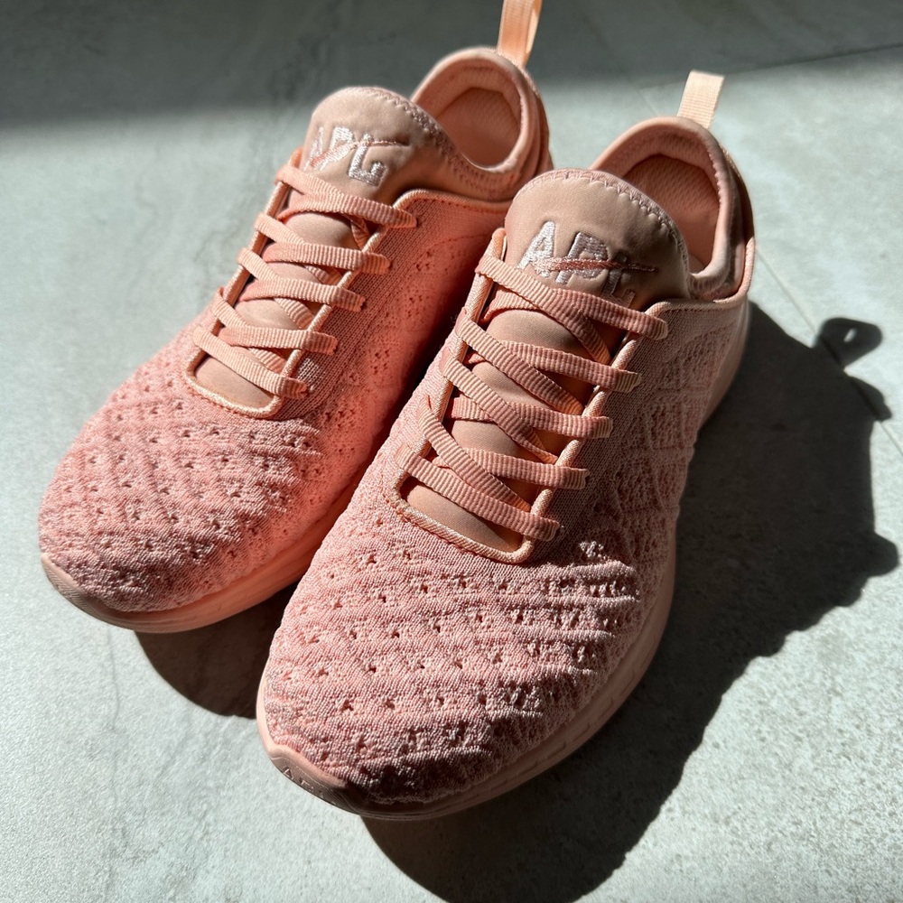 APL TechLoom Phantom Sneakers – Neon Coral (Size 7.5) *Limited Edition Color!*